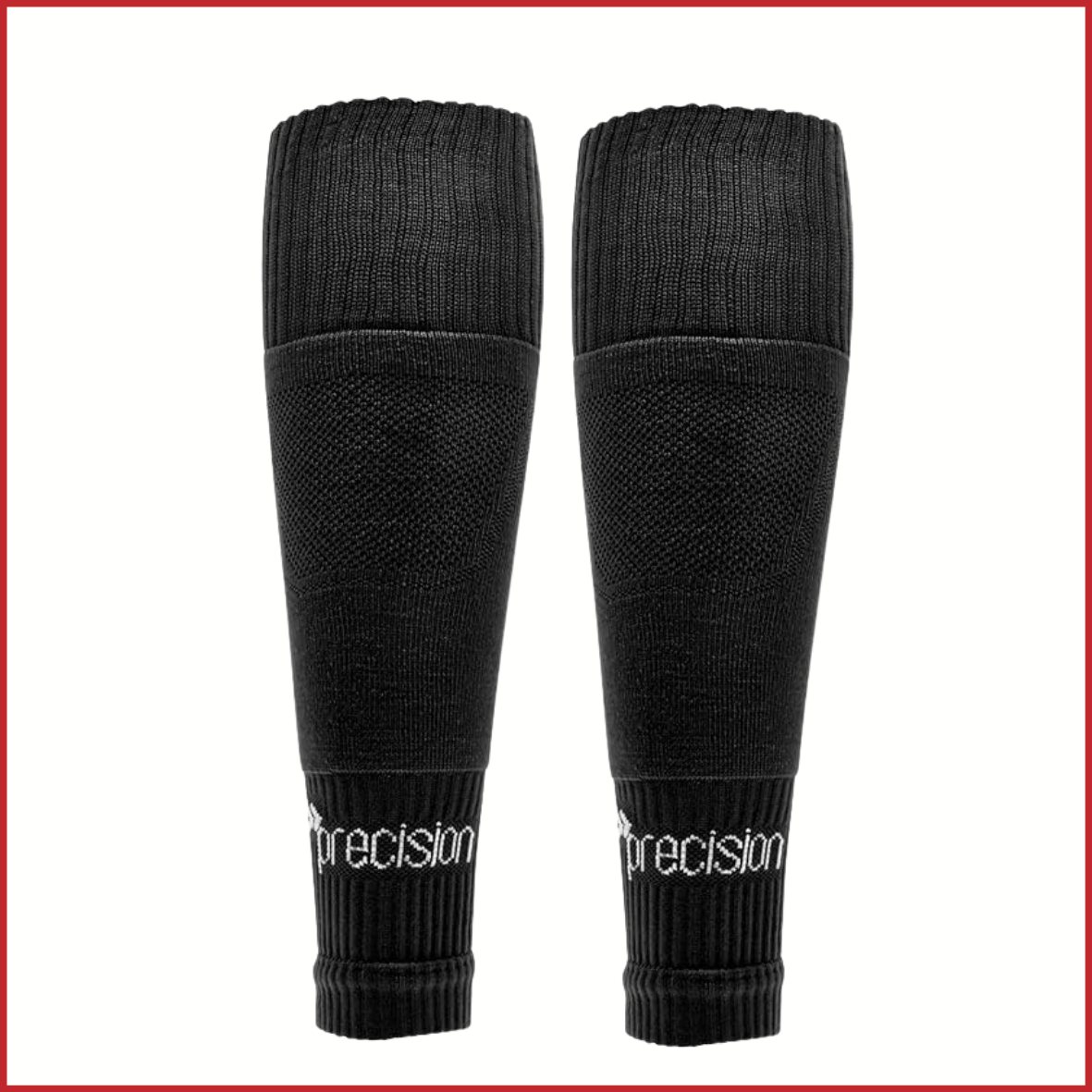 Precision Plain Pro Footless Sleeve Socks (712) Black