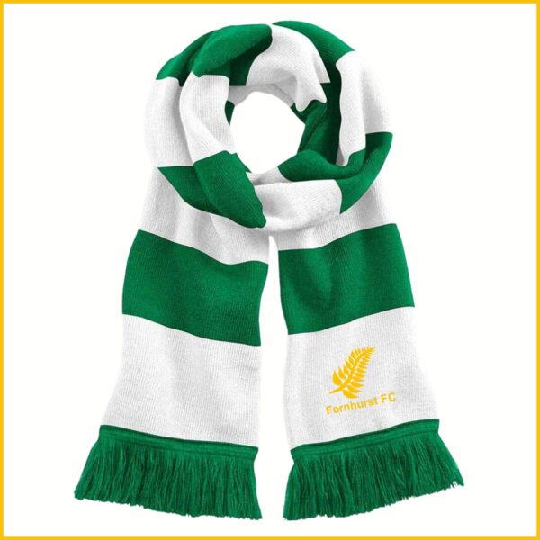 Beechfield Stadium Scarf (BB479) Kelly Green/White