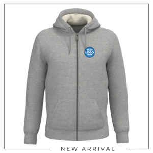 Native Spirit Unisex Sherpa lined Full Zip Sweatshirt (NS460) Moon Grey Heather (Adults)