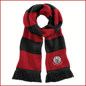 Beechfield Stadium Scarf (BB479) Black/Classic Red