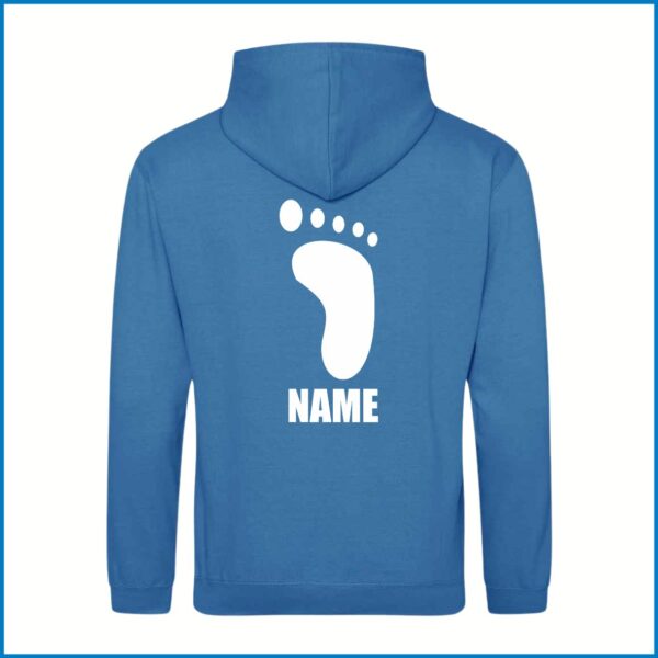 AWDis College Hoodie (JH001) Sapphire with Back Prints - Image 2