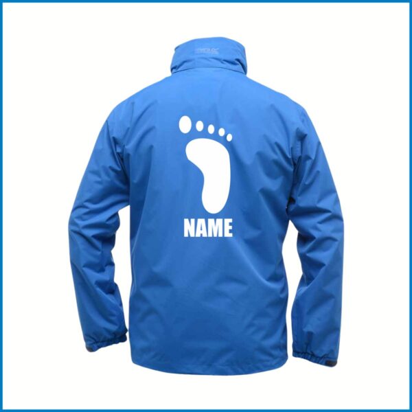 Regatta Ardmore Waterproof Shell Jacket (RG601) Oxford Blue/Seal Grey with Back Prints - Image 2