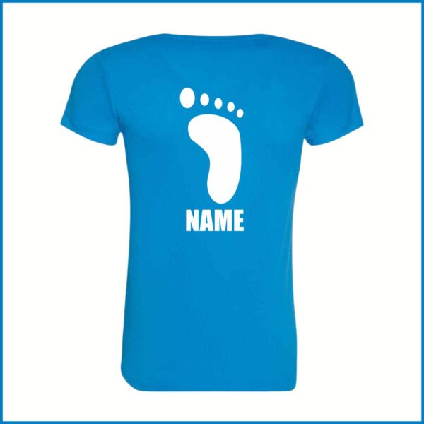 AWDis Ladies Cool T-Shirt (JC005) Sapphire with Back Prints - Image 2