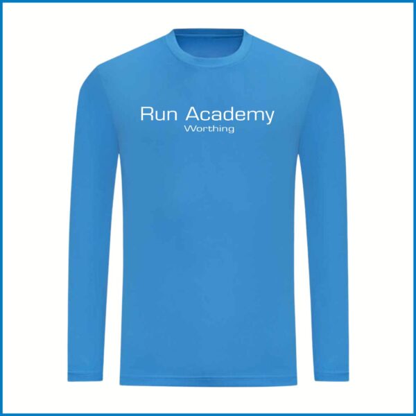 AWDis Cool Long Sleeve Wicking T-Shirt (JC002) Sapphire with Back Prints