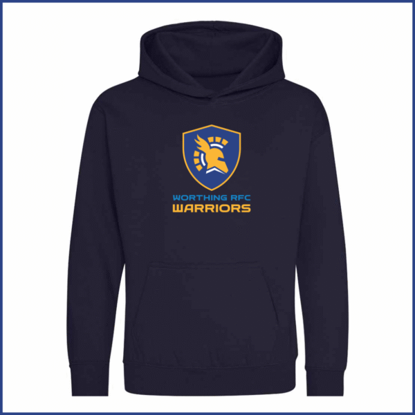 AWD Hoodie (JH001B) New French Navy (Youth) Warriors Chest Badge