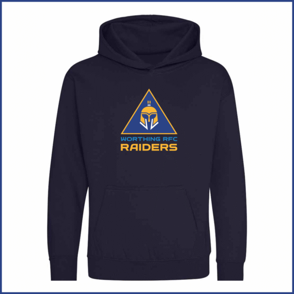 AWD Hoodie (JH001B) New French Navy (Youth) Raiders Chest Badge