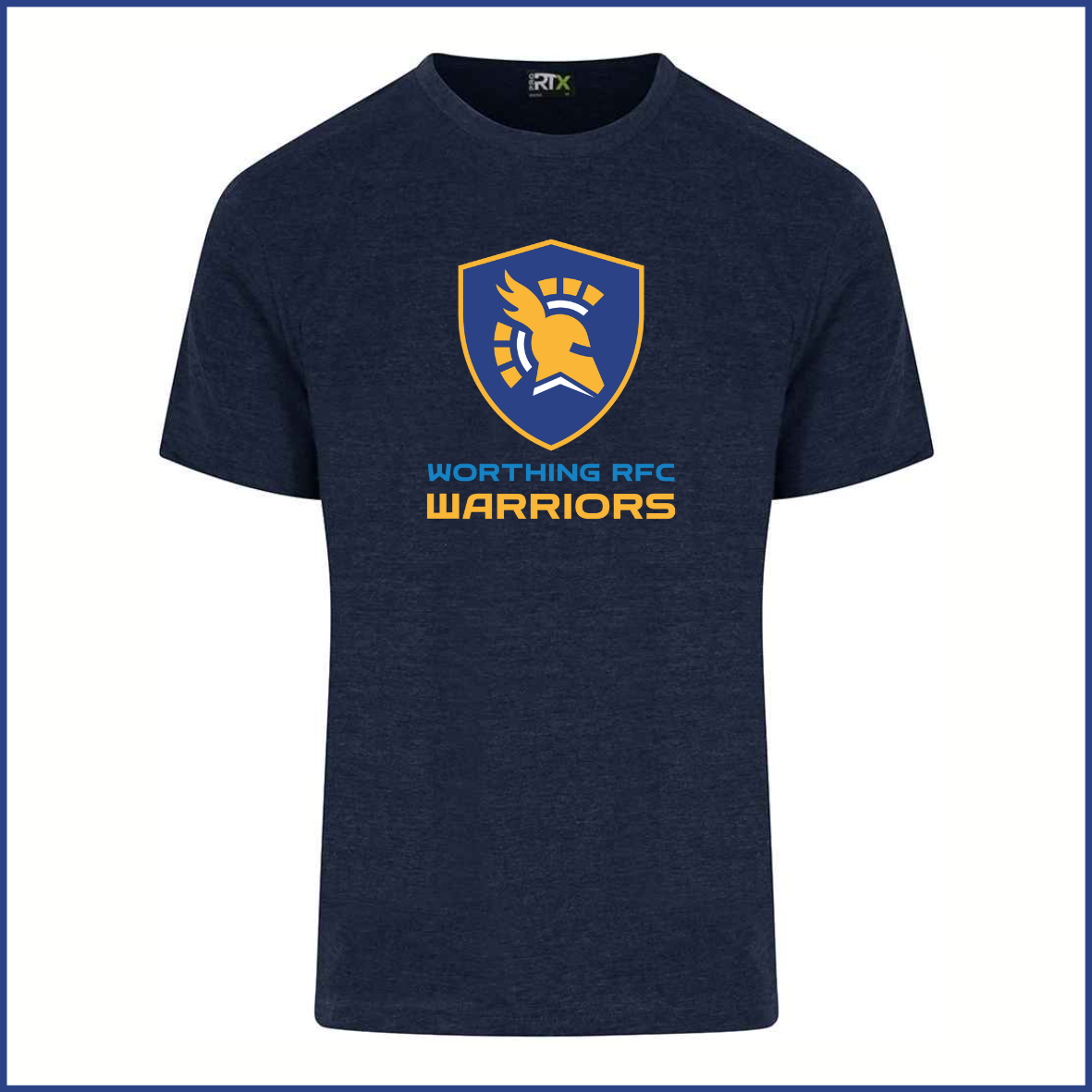 PRO RTX T-Shirt (RX151) Navy (Adults) Warriors Chest Badge