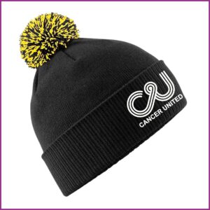 Beechfield Snowstar Beanie (BB450) Black/Yellow