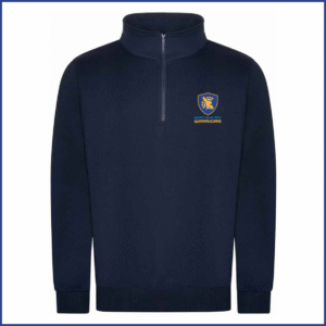 Pro RTX Pro 1/4 Neck Zip Sweatshirt (RX305) Navy (Warriors Badge)