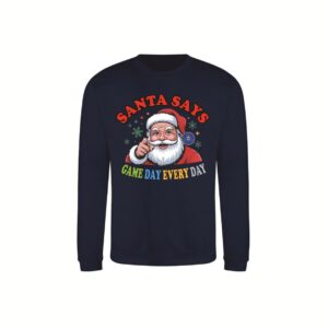 AWDis Sweatshirt (Santa Says) (JH030) New French Navy (Raiders Badge) - Adults
