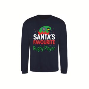 AWDis Sweatshirt (Santa's Favourite) (JH030) New French Navy (Warriors Badge) - Adults