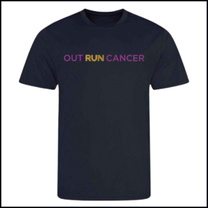 AWDis Cool T-Shirt - Outrun Cancer (Adults) JC001 (French Navy)