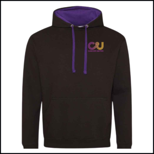 AWDis Varsity Hoodie - CU Logo (Adults) JH003 (Jet Black/Purple)