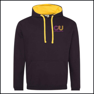 AWDis Varsity Hoodie - CU Logo (Adults) JH003 (Jet Black/Gold)
