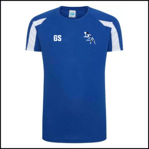 AWDis Cool Contrast Wicking T-Shirt (Adults) JC003 (Royal Blue/White)