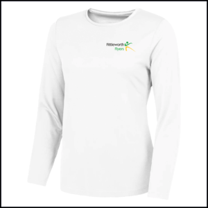 AWDis Ladies Cool Long Sleeve T-Shirt(Adults) JC012 (Arctic White)