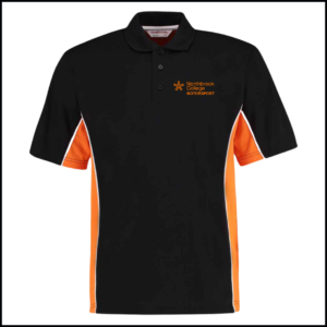 Kustom Kit Track Poly/Cotton Pique Polo Shirt (Adults) K475 (Black/Orange)