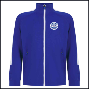 Finden & Hales Knitted Tracksuit Top (Adults) LV871 (Royal Blue/White)