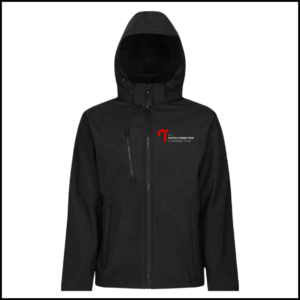 Regatta Venturer Three Layer Hooded Soft Shell Jacket (Adults) RG635 (Black/Black)