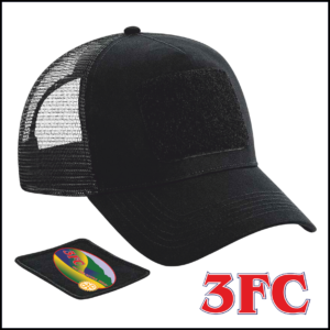 Beechfield Patch Snapback Trucker Cap (One Size) BB641 (Black)