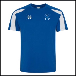 AWDis Cool Contract Wicking T-Shirt (Adults) JC003 (Royal Blue/Arctic White)