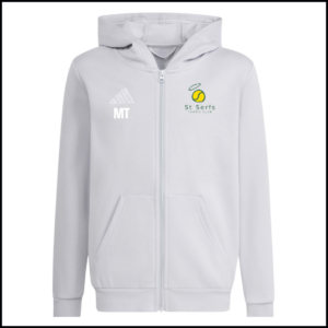 Adidas Entrada 26 Full Zip Hoody (Youth) KH1779 (Team Light Grey/White)