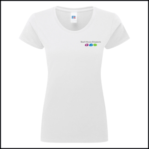 Russell Athletic Ladies Classic Ringspun T-Shirt (Ladies) 180F (White)