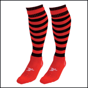 Precision Hooped Pro Football Sock (Adults) 710MBA (Red/Black)