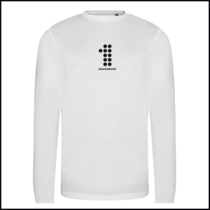 AWDis Long Sleeve Tri-Blend T-Shirt (Adults) JT002 (Solid White)