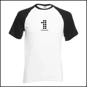 Fruit of the Loom Contrast Baseball T-Shirt (Adults) SS31 (White/Black)