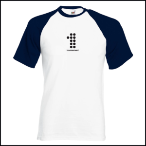 Fruit of the Loom Contrast Baseball T-Shirt (Adults) SS31 (White/Deep Navy)