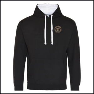 AWDis Varsity Hoodie (Adults) JH003 (Black/White)