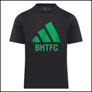 Adidas Mens Cotton Logo T-Shirt 25 (Adults) IM7853 (Black/Team Green)